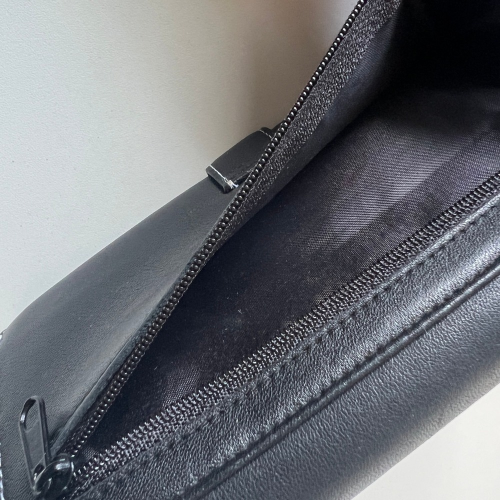 Black Genuine Leather Wallet Organizer Clutch Checkbook Holder - Picture 7 of 10